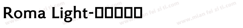 Roma Light字体转换